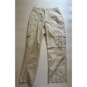 ABERCROMBIE & FITCH CARGO PANTS WOMEN'S SIZE 32/14L BROWN WIDE LEG COMFORT WAIST